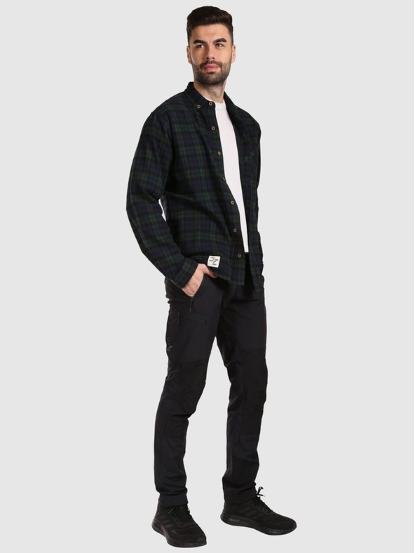 Kilpi Férfi sportos flanel ing Kilpi FLANNY-M Sötétzöld
