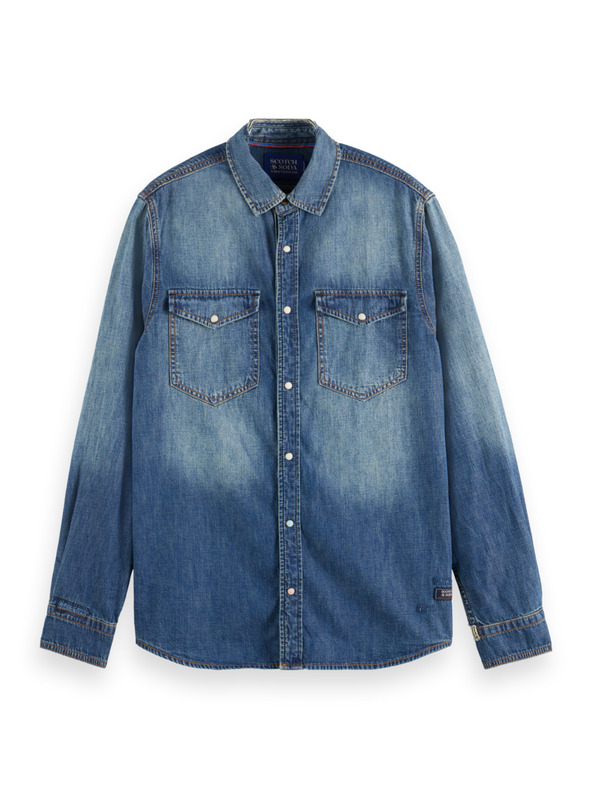 Scotch & Soda Kék férfi farmer ing Scotch & Soda munkaruha