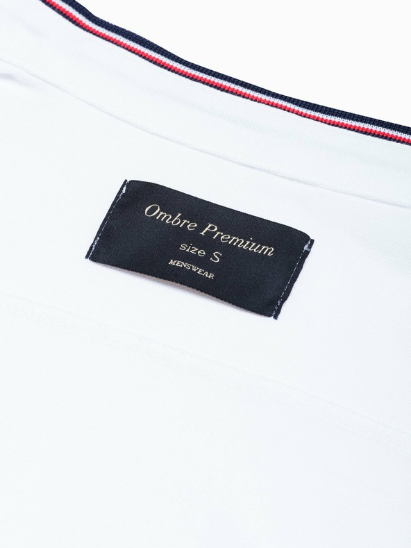 Ombre Clothing Férfi hosszú ujjú ing K542 - Fehér
