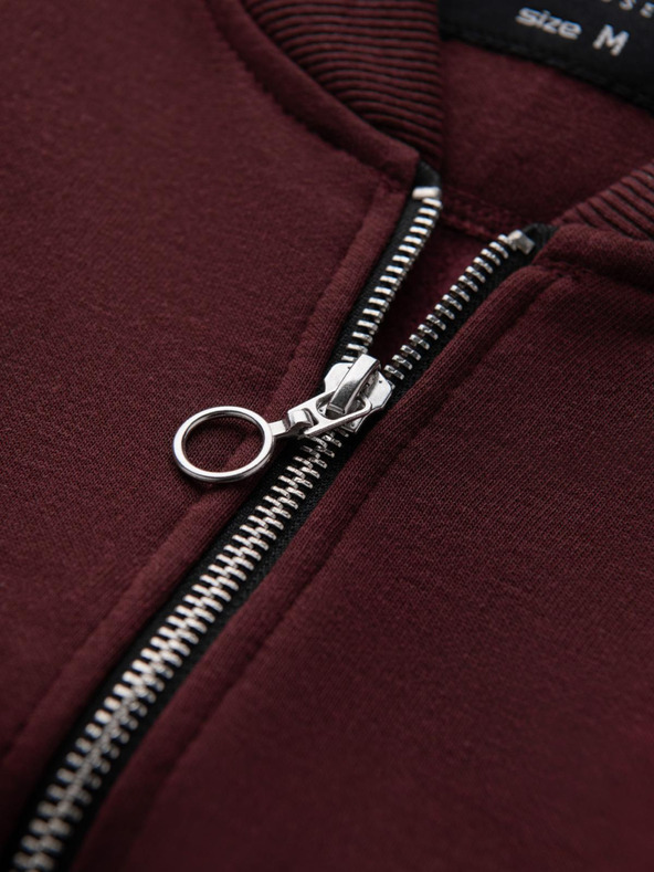 Ombre Clothing Férfi strukturált kötött pulóver gallérral - grafit melange V1 OM-SSNZ-0149 Ombre Ruházat