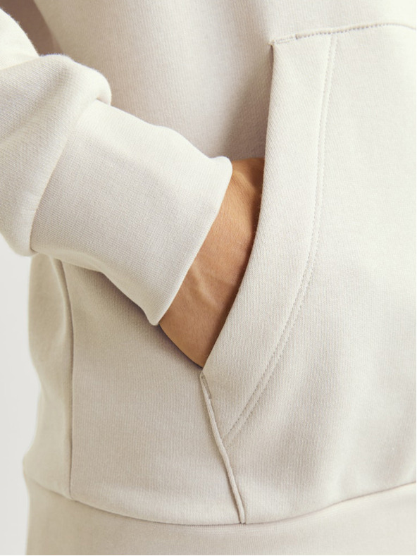 Jack & Jones Jack & Jones férfi bézs színű kapucnis pulóver