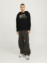 Jack & Jones Fekete Jack & Jones férfi kapucnis pulóver