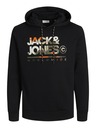 Jack & Jones Fekete Jack & Jones férfi kapucnis pulóver