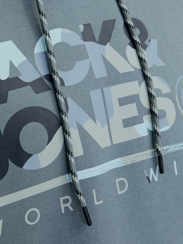 Jack & Jones Kék Jack & Jones férfi kapucnis pulóver