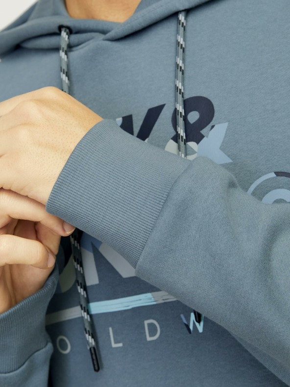 Jack & Jones Kék Jack & Jones férfi kapucnis pulóver