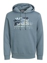 Jack & Jones Kék Jack & Jones férfi kapucnis pulóver