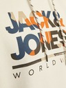 Jack & Jones Jack & Jones férfi bézs színű kapucnis pulóver