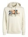 Jack & Jones Jack & Jones férfi bézs színű kapucnis pulóver