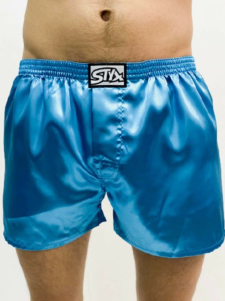 Styx Férfi Styx Classic gumírozott rövidnadrág szatén kék
