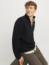 Jack & Jones Fekete Jack & Jones férfi cipzáras pulóver
