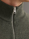 Jack & Jones Jack & Jones Khaki színű férfi cipzáras pulóver