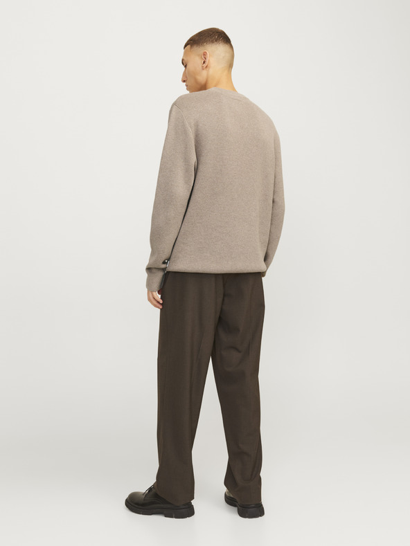 Jack & Jones Jack & Jones Férfi cipzáras pulóver bézs színben