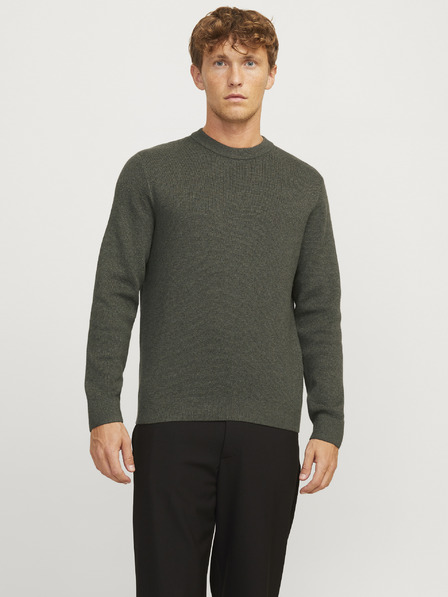 Jack & Jones Khaki színű Jack & Jones férfi pulóver