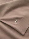 Ombre Clothing Férfi kötött garbó viszkózzal - sötétbézs V3 OM-SWTN-0127 Ombre Ruházat OM-SWTN-0127 Ombre Clothing