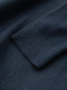 Ombre Clothing Férfi kötött garbó viszkózzal - sötétkék V4 OM-SWTN-0127 Ombre ruházat