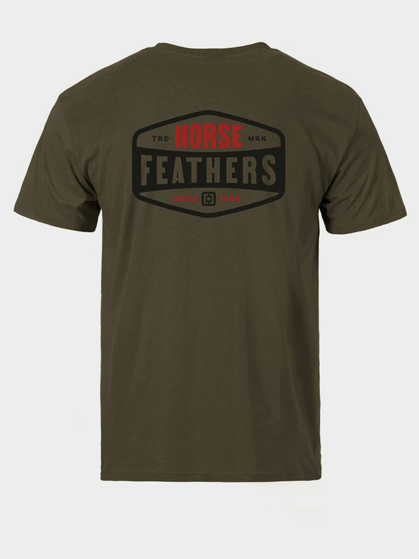 Horsefeathers Póló Hexagon II - égett olajzöld méret L HORSEFEATHERS