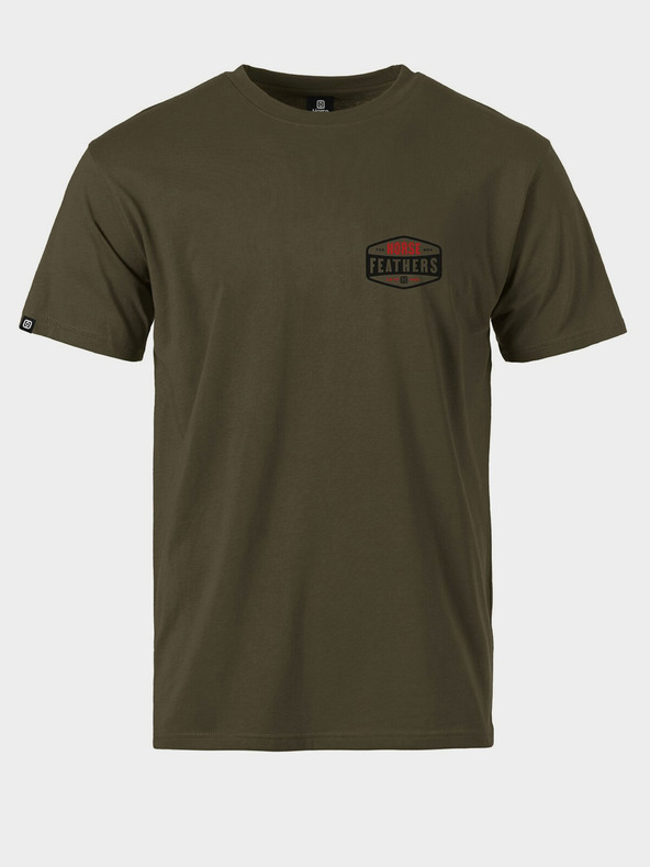 Horsefeathers Póló Hexagon II - égett olajzöld méret L HORSEFEATHERS