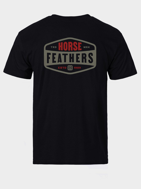 Horsefeathers Póló Hexagon II - fekete méret L HORSEFEATHERS