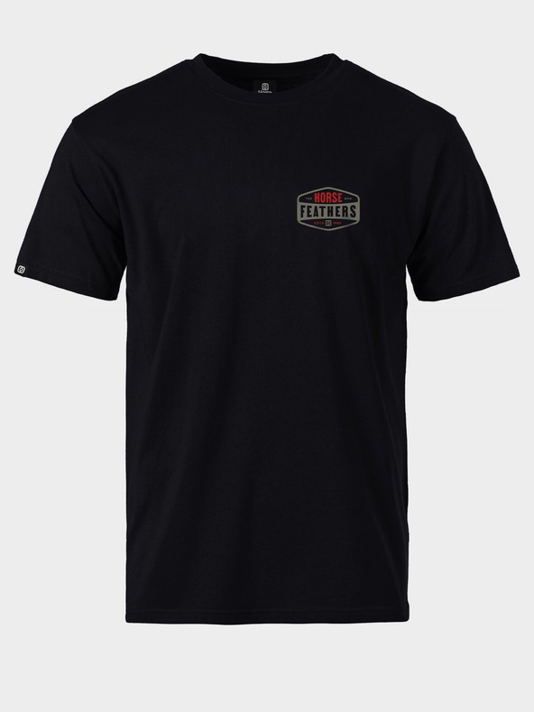 Horsefeathers Póló Hexagon II - fekete méret L HORSEFEATHERS