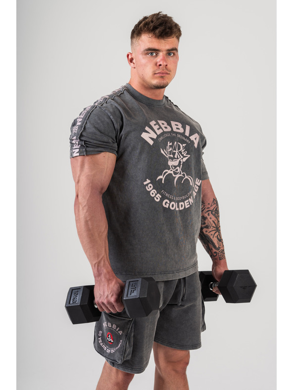 Nebbia Mosott oversized póló GOLDEN AGE 790 M,fekete