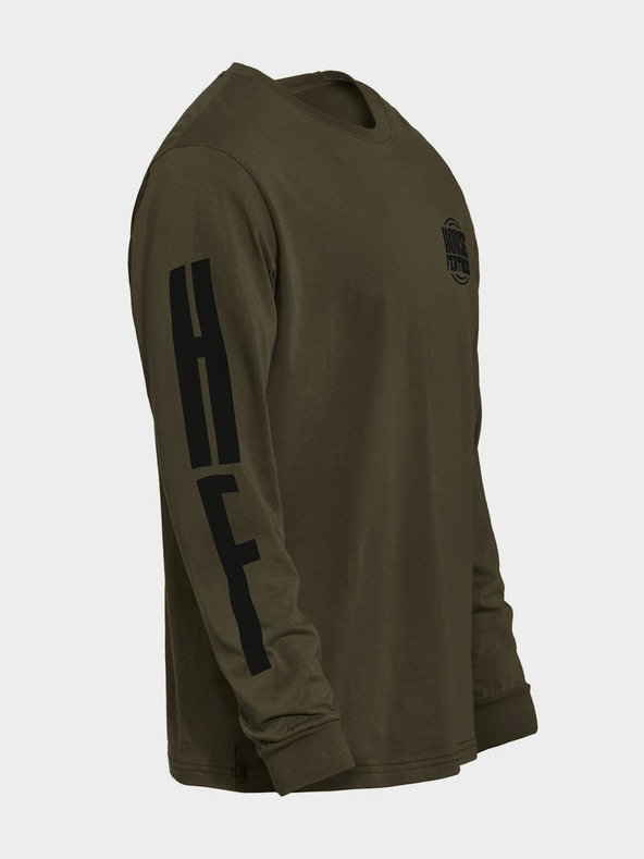 Horsefeathers Póló Tall Typo LS - égett olajbogyó méret L HORSEFEATHERS