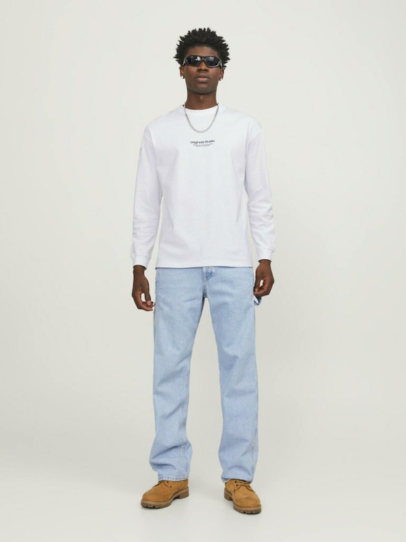 Jack & Jones Fehér Jack & Jones férfi kapucnis pulóver