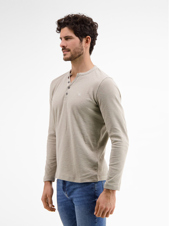 LERROS Bézs színű férfi gombos ing LERROS