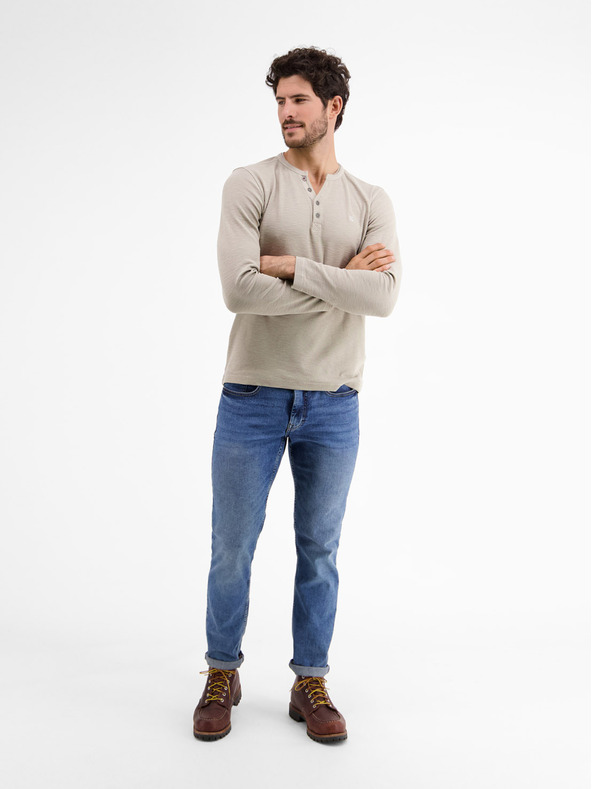 LERROS Bézs színű férfi gombos ing LERROS