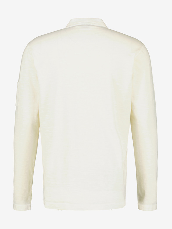 LERROS Krémszínű férfi hosszú ujjú pólóing LERROS