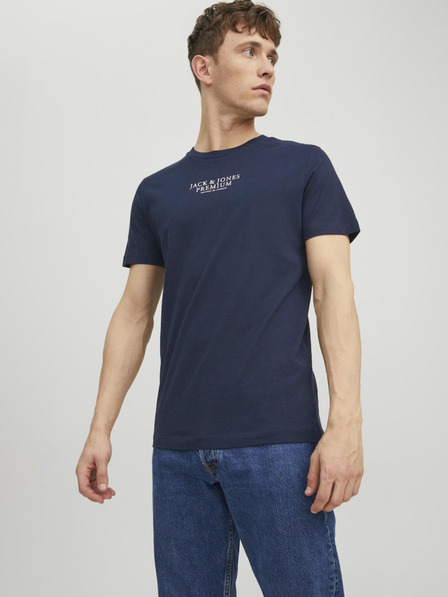 Jack & Jones Sötétkék Jack & Jones férfi kapucnis pulóver