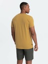 Ombre Clothing Férfi klasszikus pamut BASIC nyakpóló - mustár V8 OM-TSBS-0145 Ombre Clothing Ombre Clothing