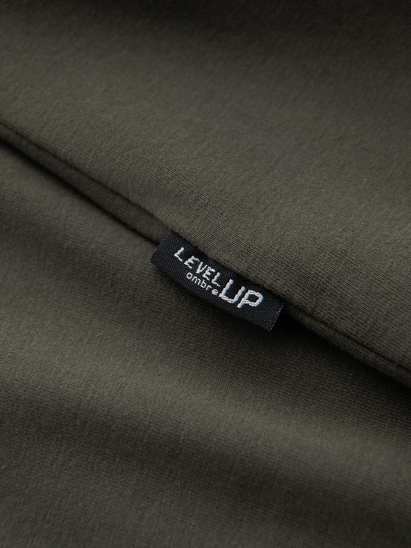 Ombre Clothing Férfi pamut LOOSE FIT hosszú ujjú, kerek nyakú póló - szürkészöld V3 OM-LSBC-0129 Ombre Ruházat