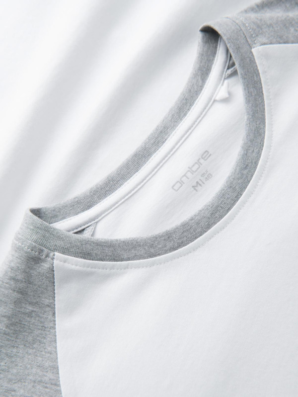 Ombre Clothing Férfi nyomtatott hosszú ujjú póló - fekete V1 OM-LSPT-0119 Ombre Ruházat