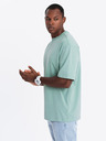Ombre Clothing Férfi LOOSE FIT póló menta zsebbel Ombre Ruházat