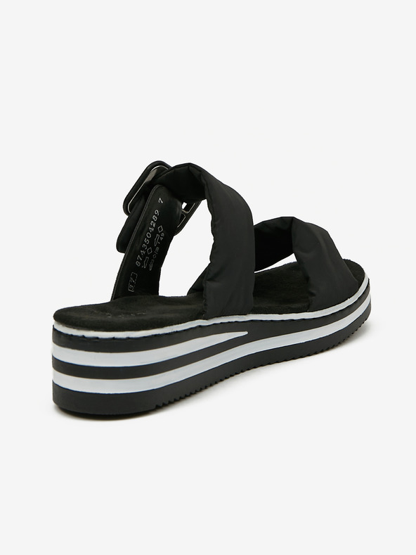 Rieker Fekete női ékpapucs Rieker