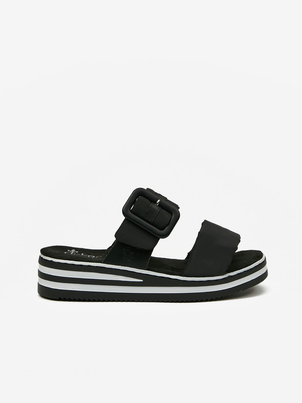 Rieker Fekete női ékpapucs Rieker