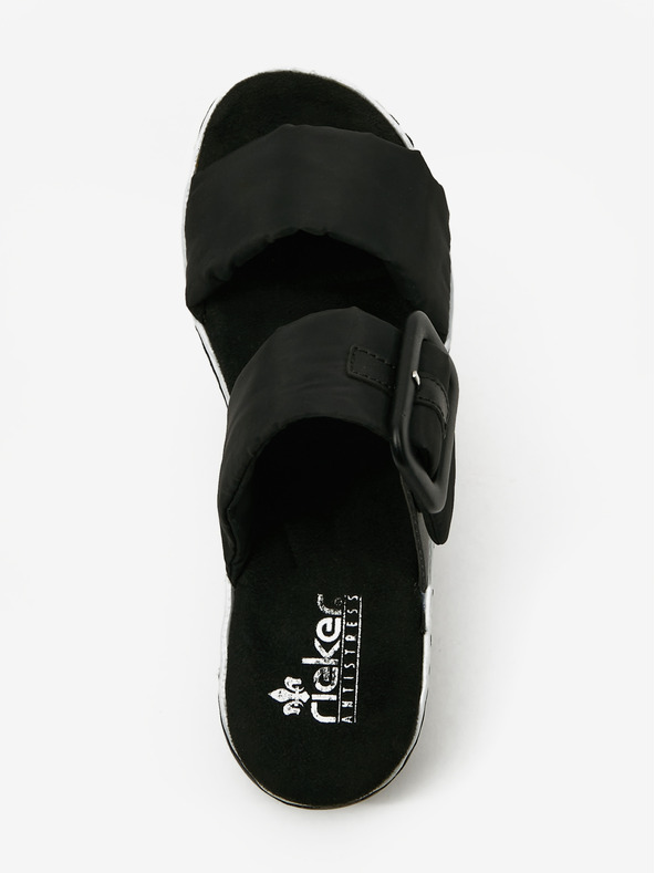 Rieker Fekete női ékpapucs Rieker