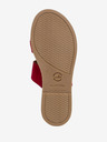 Tamaris Női piros szarvasbőr papucs Tamaris