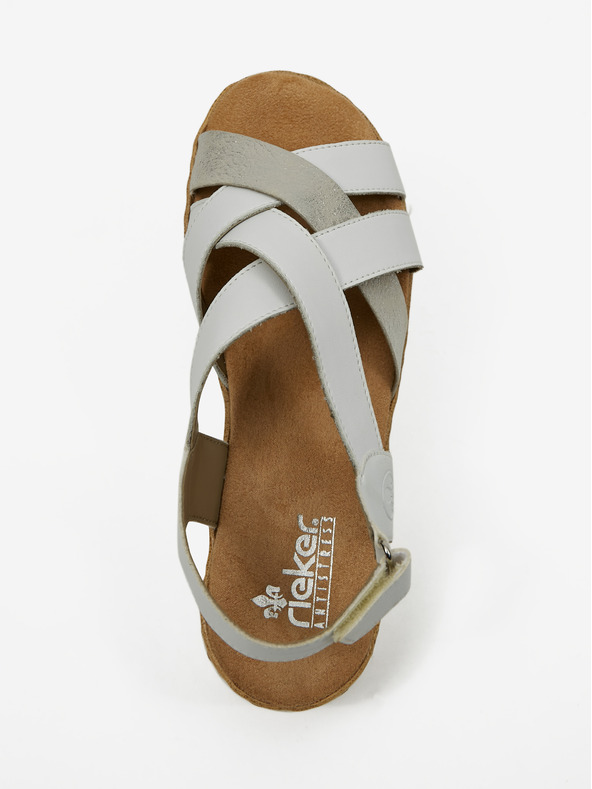 Rieker Rieker ezüst és fehér női szandálok Rieker