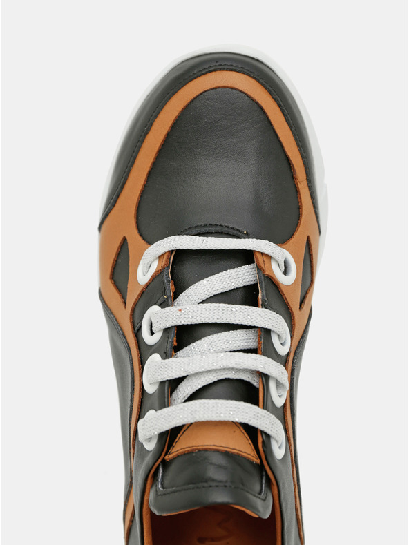 WILD Fekete női bőr tornacipő WILD