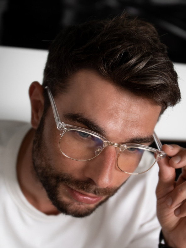 VEYREY VeyRey kék fényt blokkoló szemüveg ovális Sigrid Clear