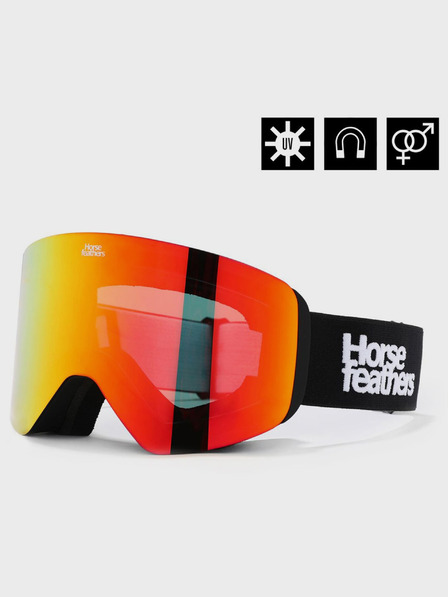 Horsefeathers Snowboard szemüveg Colt - fekete/tükör piros HORSEFEATHERS