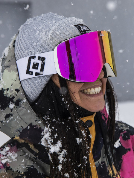 Horsefeathers Snowboard szemüveg Colt - fehér/tükrös rózsaszín HORSEFEATHERS