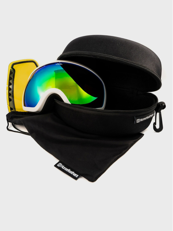 Horsefeathers Knox snowboard szemüveg - fehér/tükör zöld HORSEFEATHERS