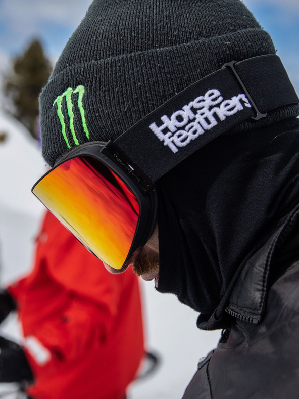 Horsefeathers Snowboard szemüveg Edmond - fekete/tükörvörös HORSEFEATHERS