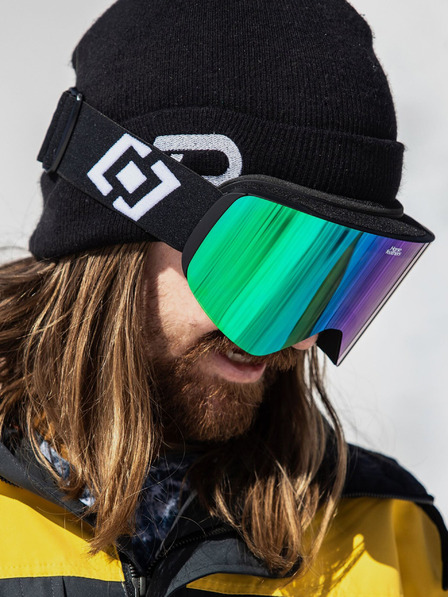 Horsefeathers Snowboard szemüveg Colt - fekete/tükör zöld HORSEFEATHERS