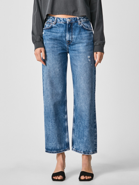 Pepe Jeans Kék női Cropped Wide Fit farmer Pepe Jeans Ani Ani
