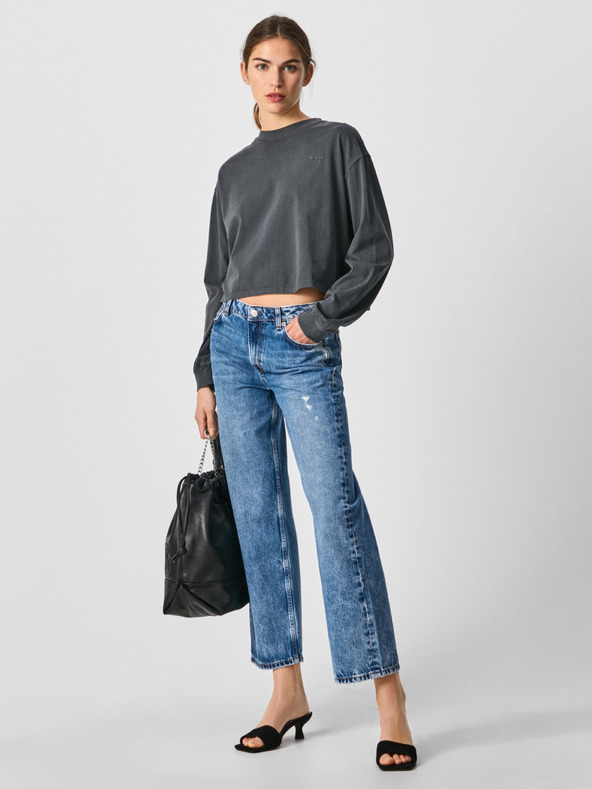 Pepe Jeans Kék női Cropped Wide Fit farmer Pepe Jeans Ani Ani