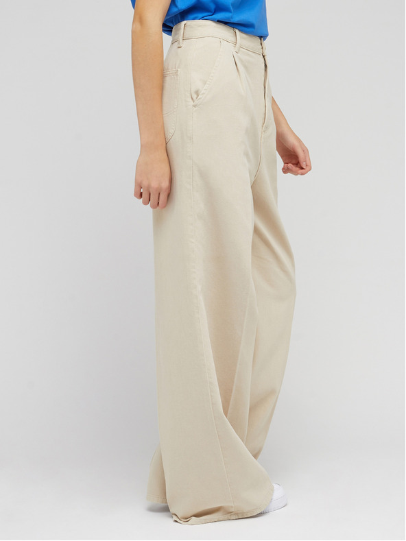 Lee Lee Bézs női széles szárú farmer