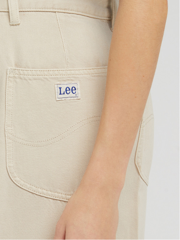 Lee Lee Bézs női széles szárú farmer